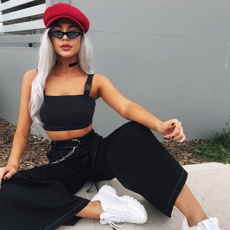 เสื้อครอปสตรีท ครอปสายฝอ รหัส SP062