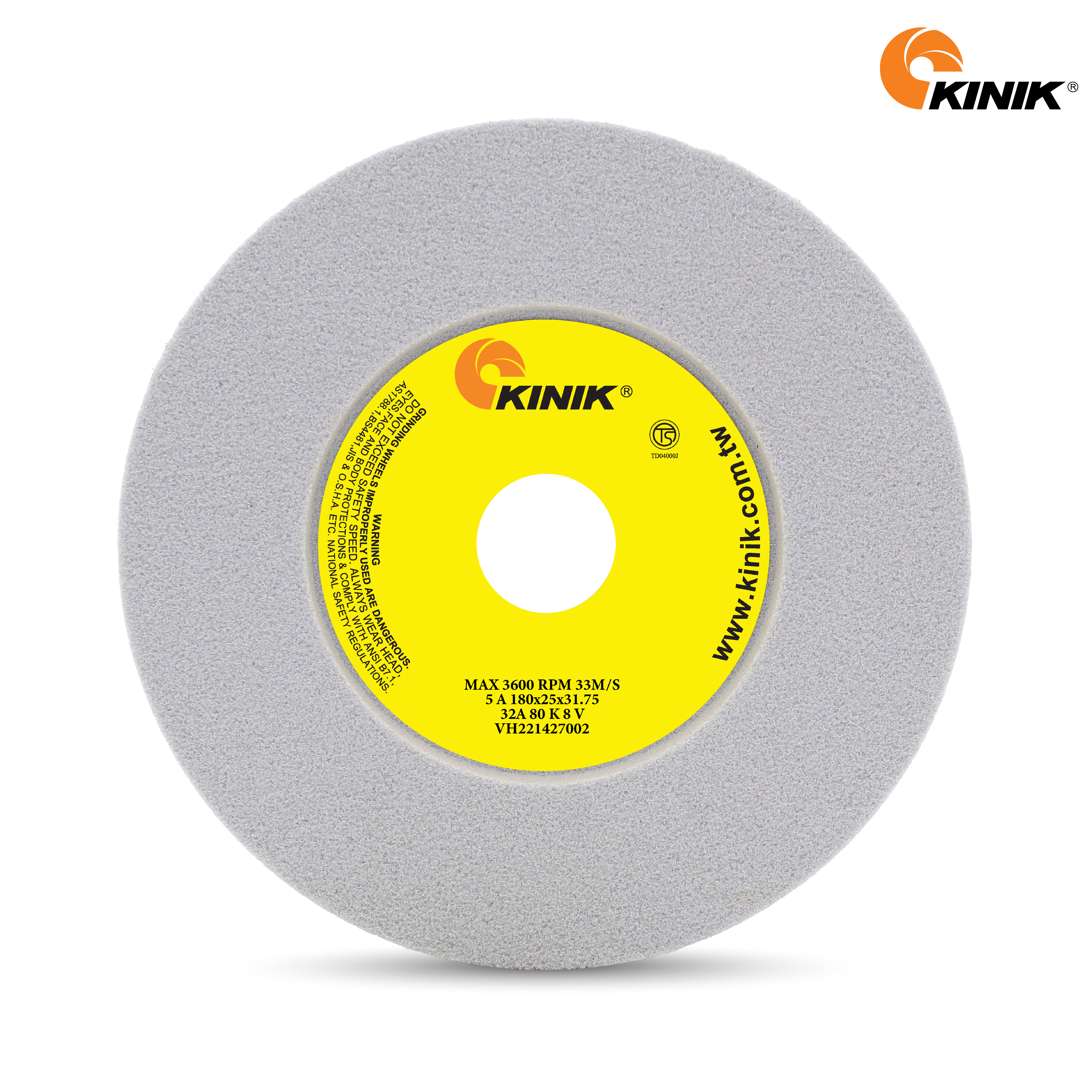 หินเจียร KINIK 32A80K8V5A 180x25x31.75 mm.