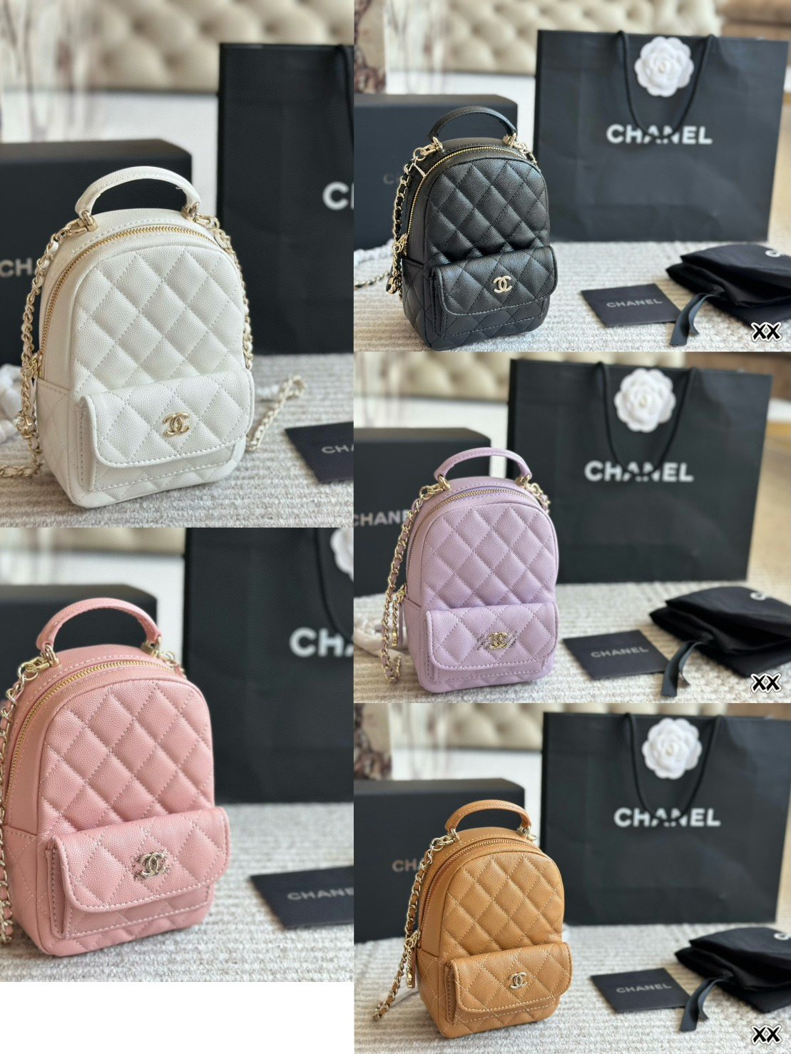 [พรีออเดอร์] กระเป๋าหนังคาร์เวีย สไตล์ Chan*l 24c หนังคาร์เวีย เหมือนเป๊ะแต่ไม่มีโลโก้