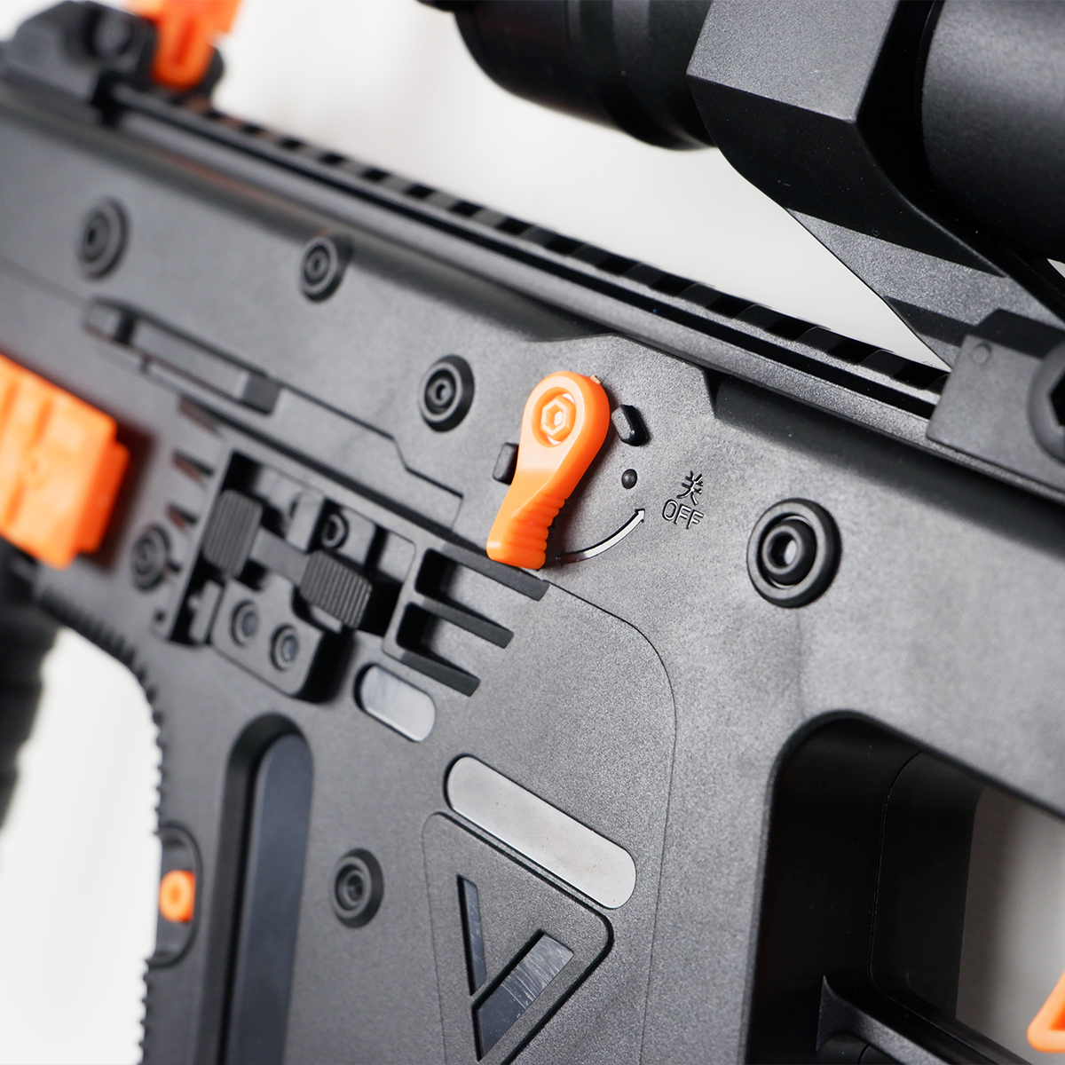 (32)Kriss Vector สีดำ ของเล่น ยิงรัวได้ ชักยิงได้ ปลายกระบอกมีไฟ