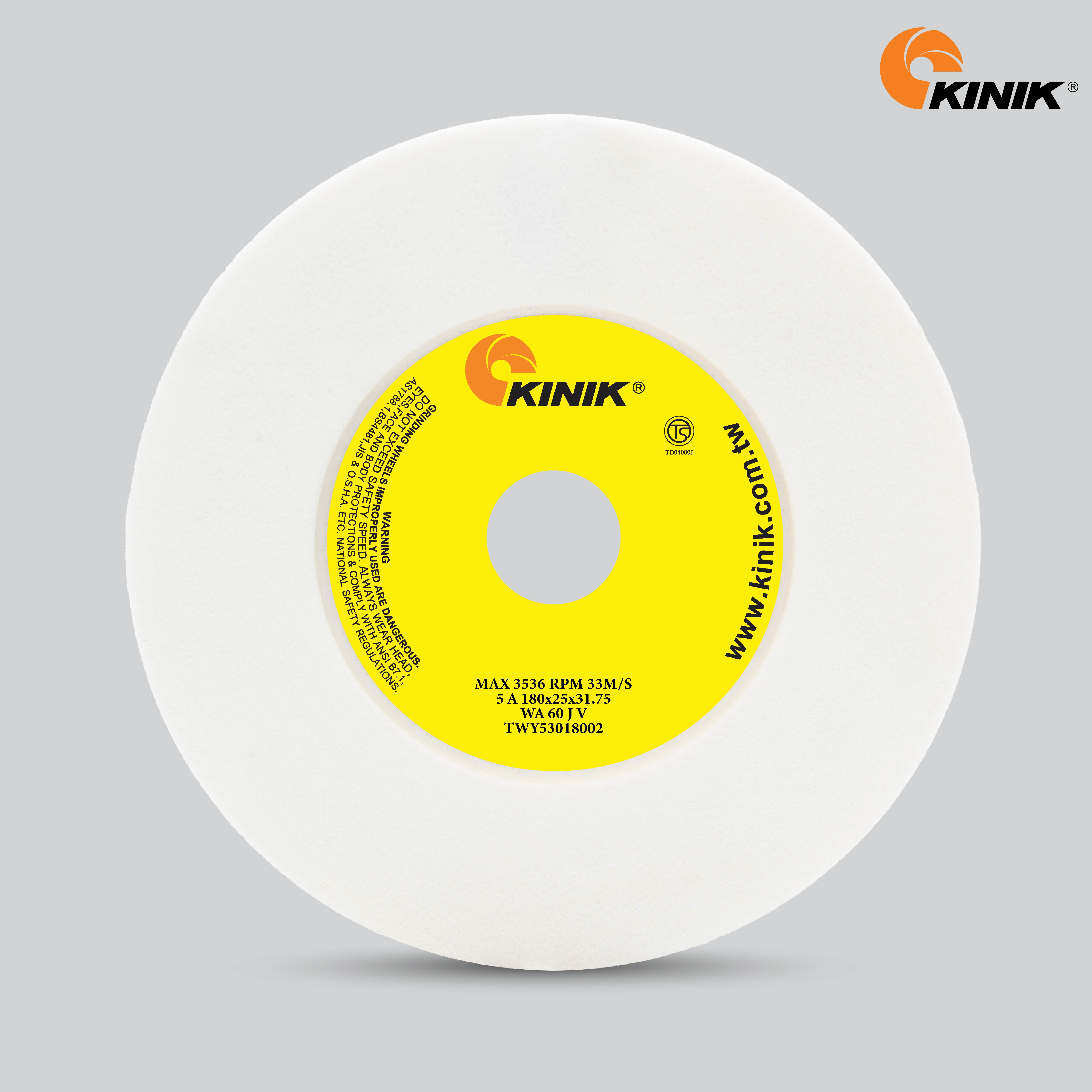 หินเจียร KINIK WA60JV5A 180x25x31.75 mm.