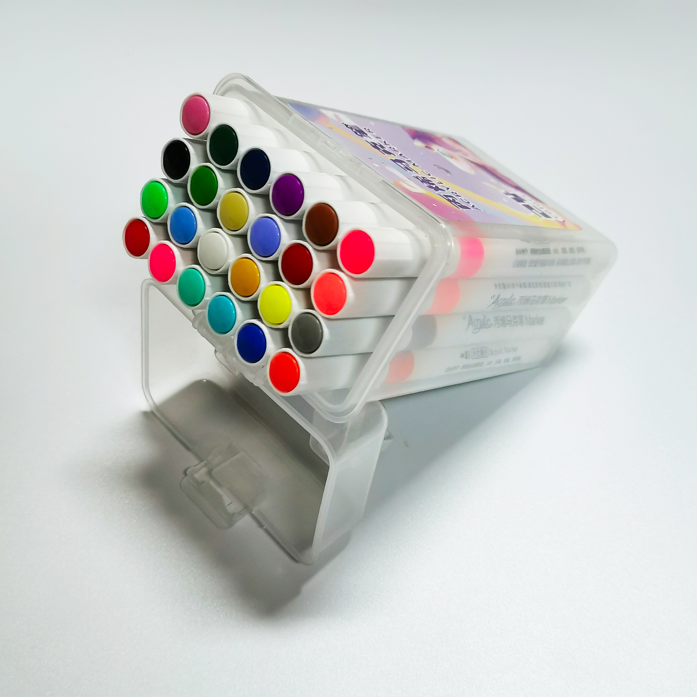 Acrylic Marker 24 Colors Box with Handle
