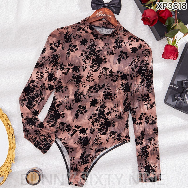 เสื้อแขนยาว บอดี้สูท ซีทรู เซ็กซี่ รหัส XP3618