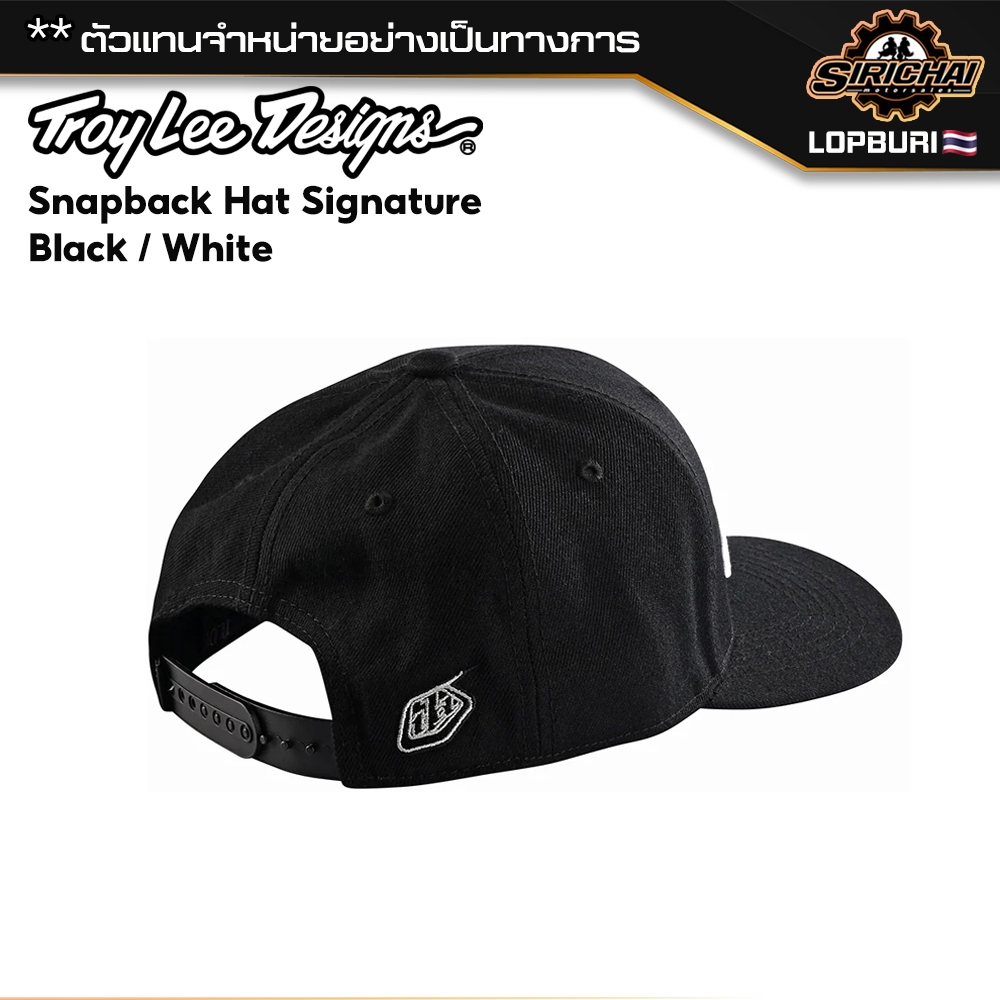 หมวกแก๊ป Troy Lee Designs Snapback Hat Signature Black / White ของแท้ 100%✅