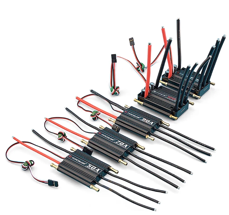 Flycolor 50A 70A 90A 120A 150A Boat ESC สปีดสำหรับเรือไฟฟ้า กันน้ำ พร้อมซิื้งน้ำระบายความร้อน