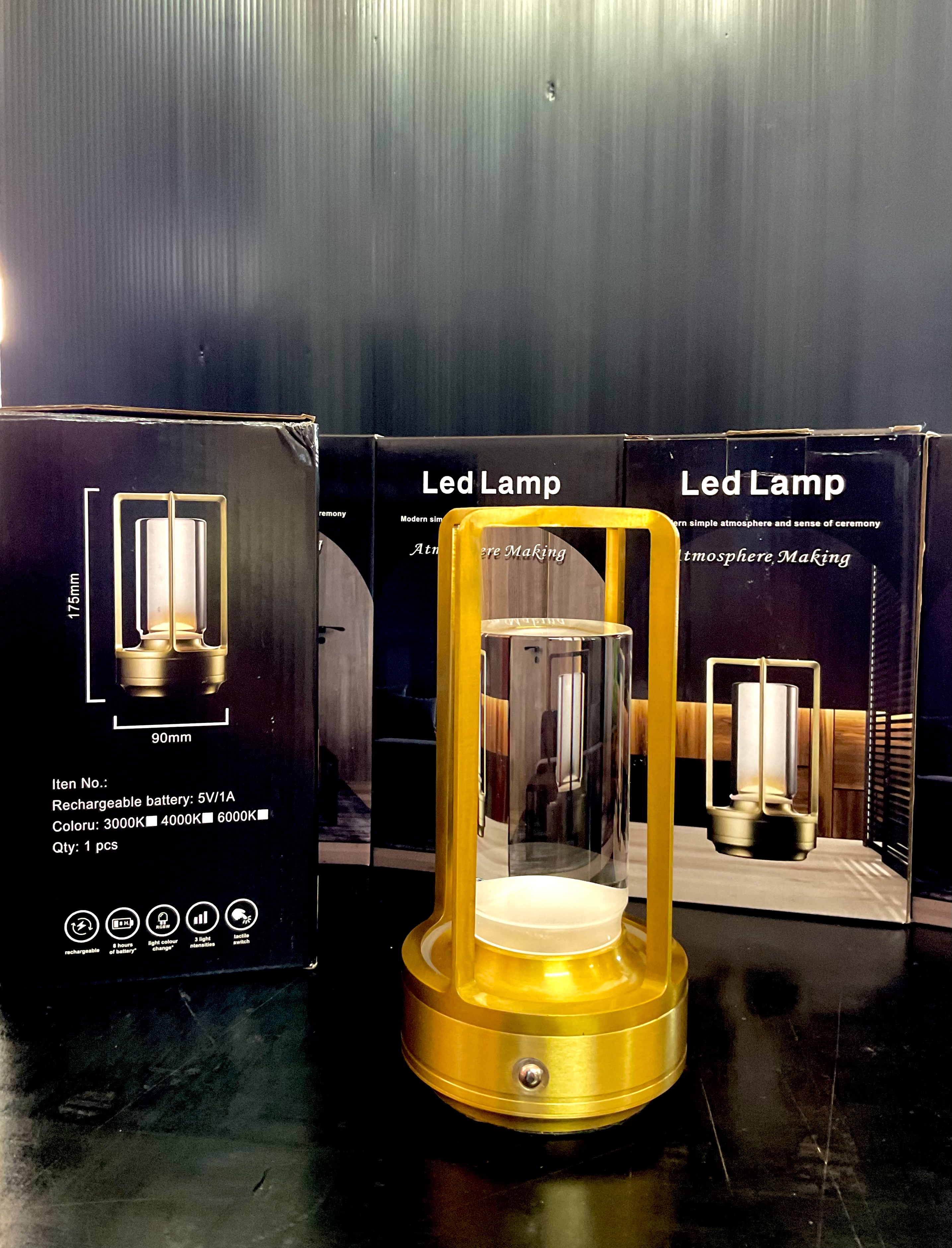 โคมไฟตั้งโต๊ะ Table desk Lamp Aluminum alloy Gold touch-type stepless dimming