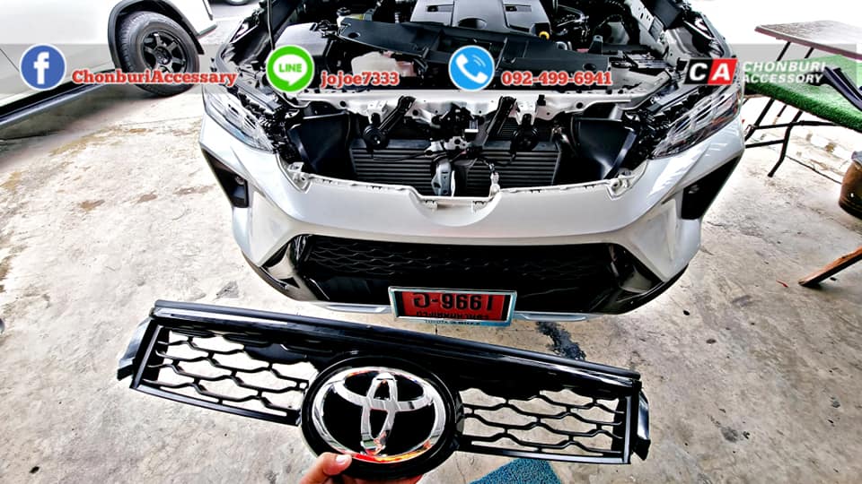 โลโก้แก้วสำหรับด้านหน้า MADE IN JAPAN โตโยต้า ฟอร์จูนเนอร์