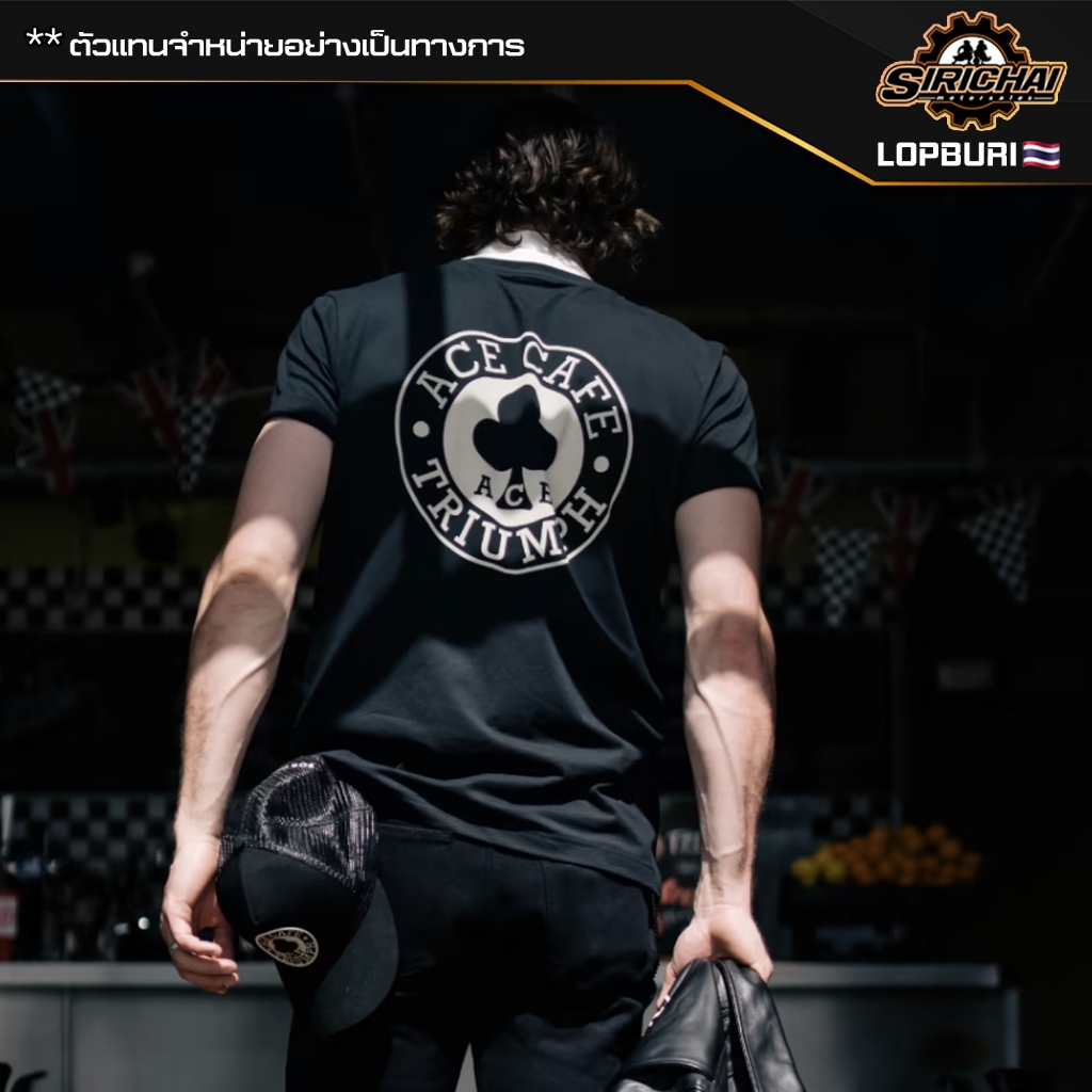 Triumph x Ace Cafe POCKET TEE IN BLACK