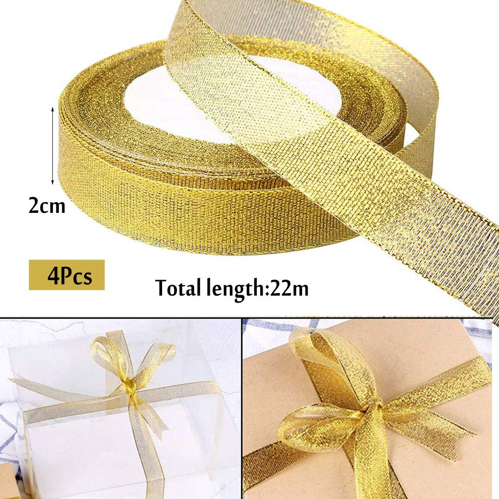 ริบบิ้นเนื้อทราย ห่อของขวัญ ริบบิ้นโบว์ ตกเเต่ง