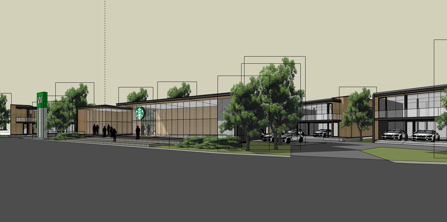 โชว์รูมและออฟฟิศ 2 ชั้น ขนาด 200 ตารางเมตร (อาคารA)