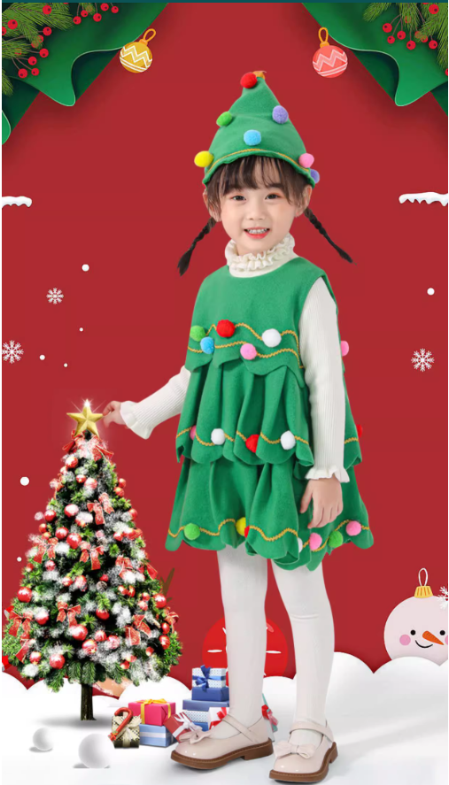 ชุดคริสต์มาส เดรสคริสต์มาส เด็ก-ผู้ใหญ่ เทศกาลปีไหม่ พร้อมส่ง