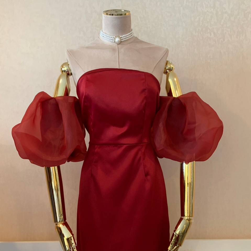 ชุดเดรส แขนพอง ใส่ออกงาน งานเเต่ง งานเลี้ยง เรียบหรู มีสไตล์👗