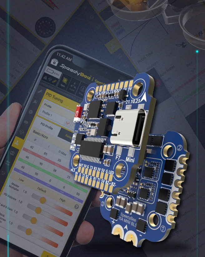 [STACK 20X20] SpeedyBee F7 Mini 35A 3-6S 8-bit บอร์ดคอนโทร และ สปีด ขนาด 20x20
