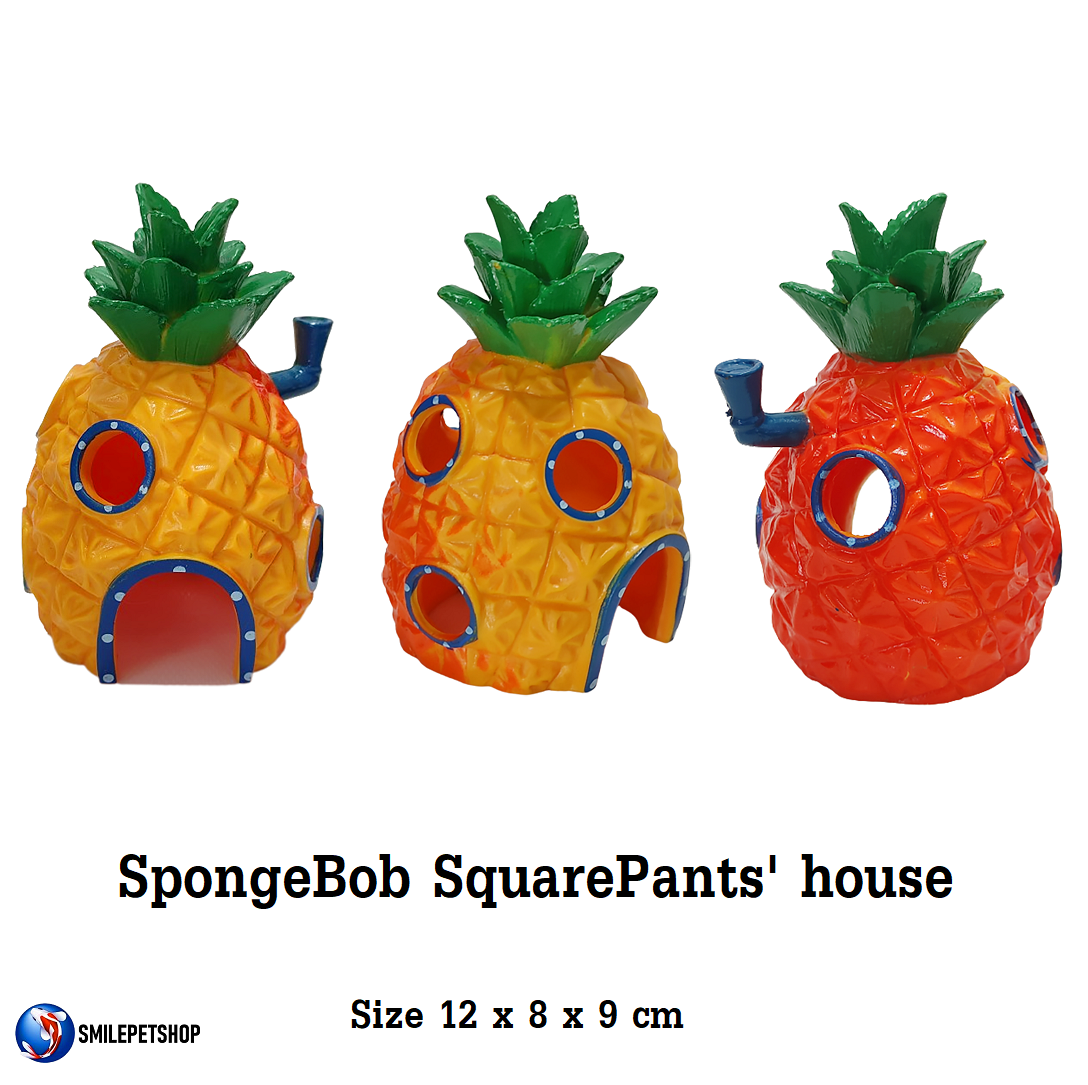 ชุดตกแต่งตู้ปลา SpongeBob SquarePants (สำหรับตกแต่งตู้ปลา อ่างเลี้ยงปลา สวนถาด อ่างน้ำพุ สีสีนสดใส ปลอดภัยต่อปลา)