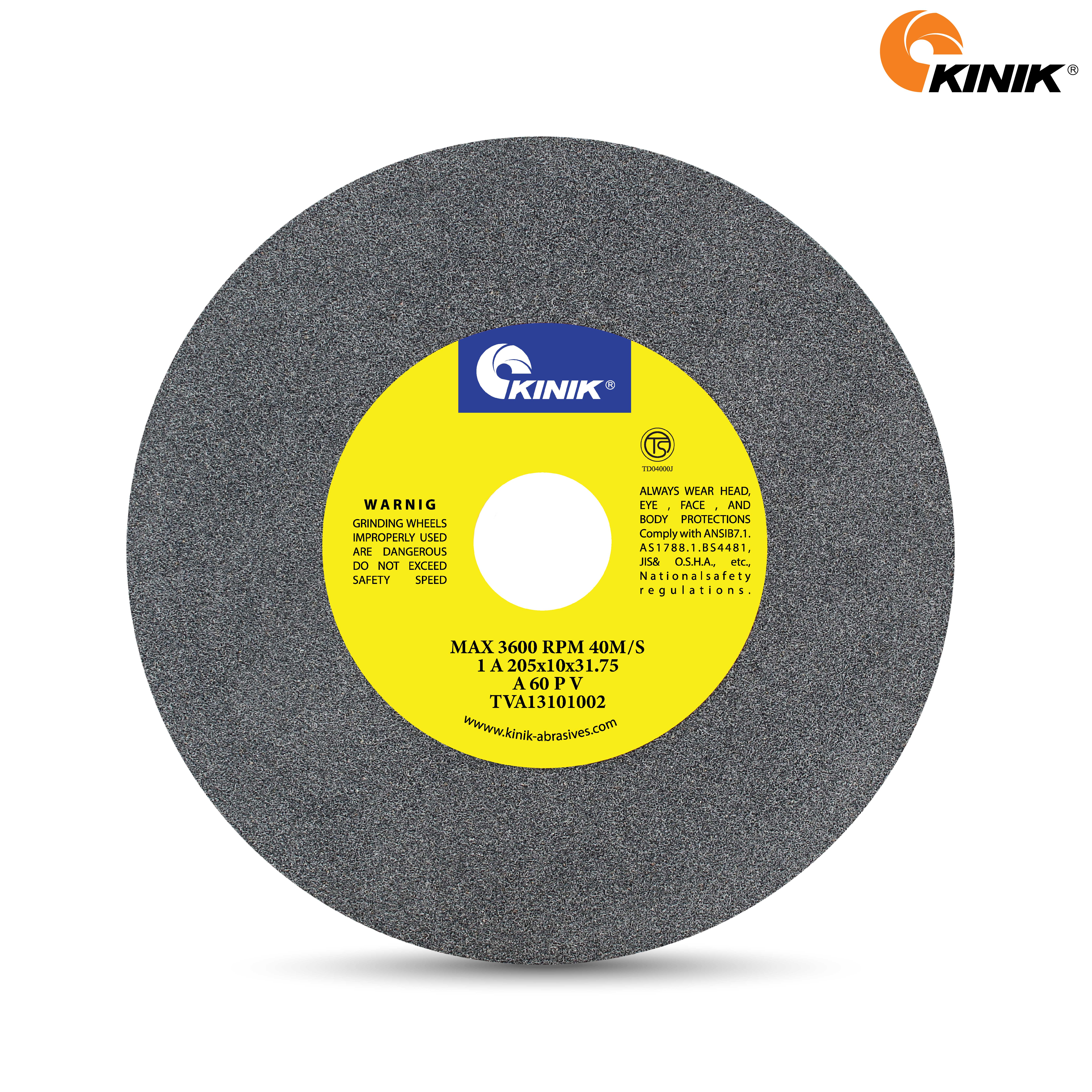 หินเจียร KINIK A60PV1A 205x10x31.75 m.m.