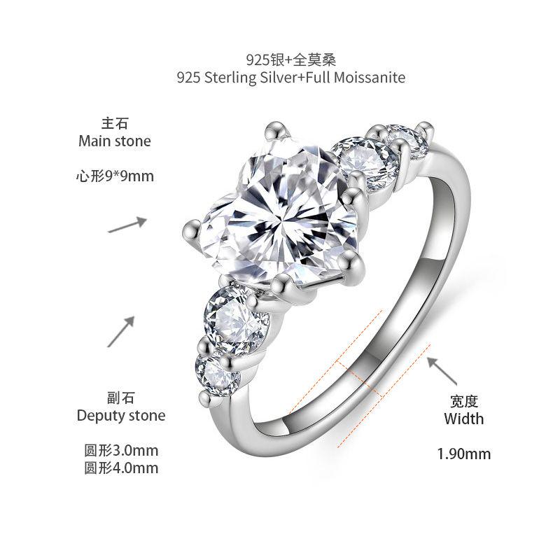 [สั่งผลิต] R3-0604 แหวนเพชรโมซาไนท์ 3 กะรัต