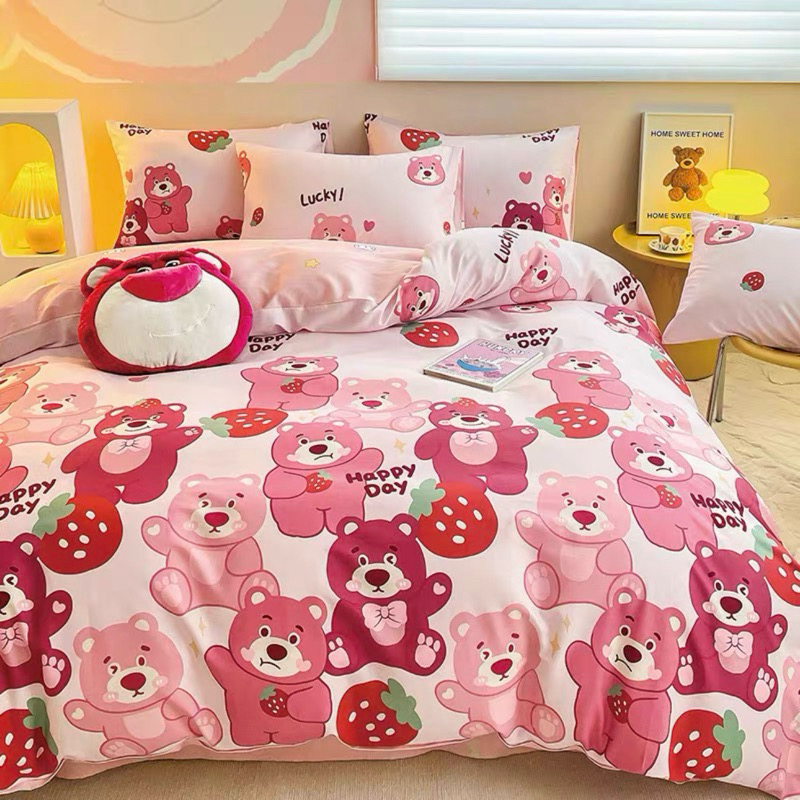 เซทผ้าปูที่นอน ขนาด 6 ฟุต ครบชุด 6 ชิ้น