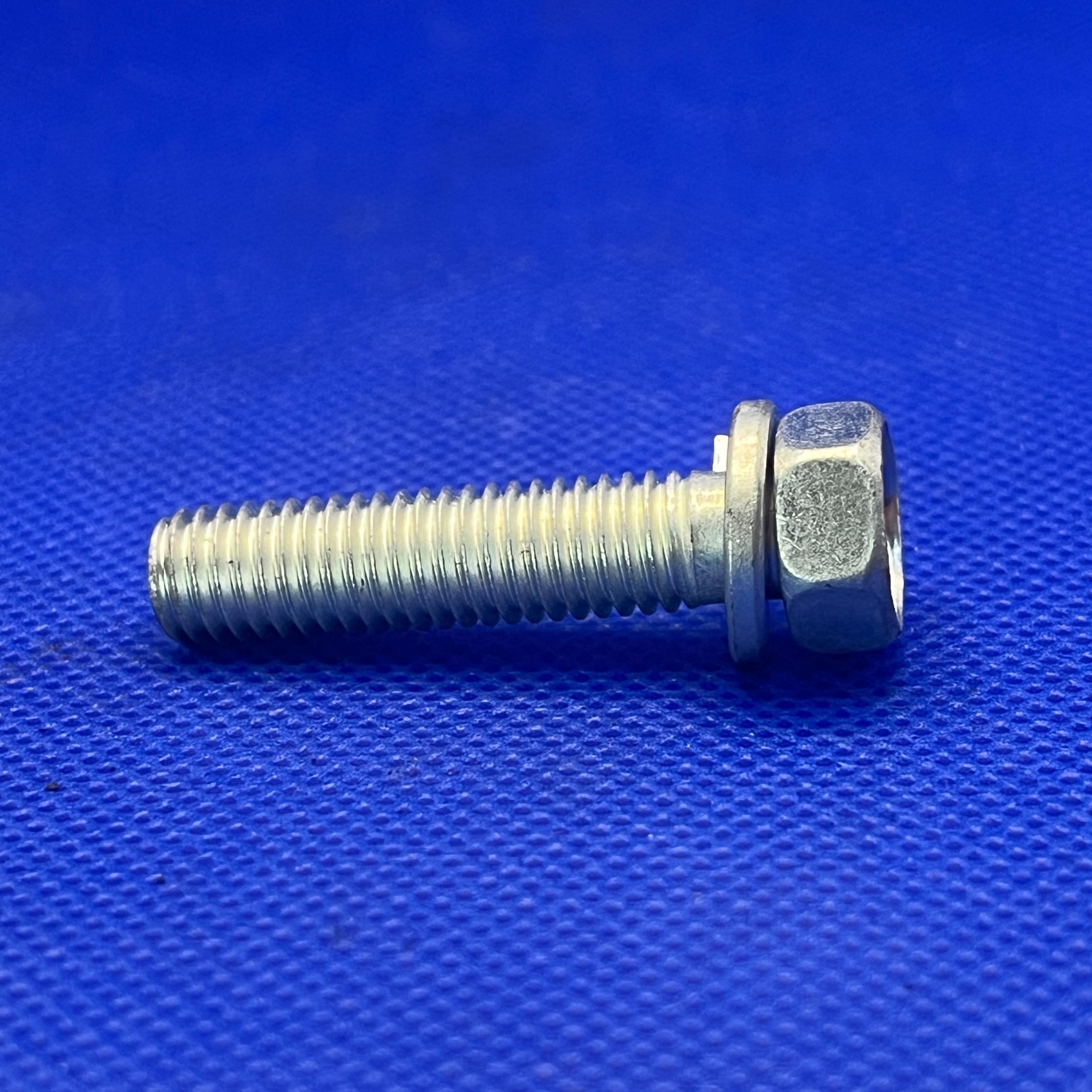 สกรูหัวเหลี่ยม upset M8x35mm เกลียว 1.25 เกลียวตลอด เกรด 8A พร้อมแหวนสปริง