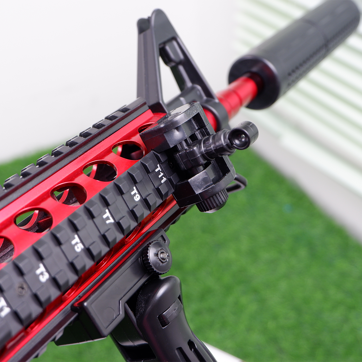 (24)M4A1 สีดำ แดง ตัวท็อป 200FPS ปืนเจลไฟฟ้า ของเล่น ยิงรัวได้ Semi Auto ได้