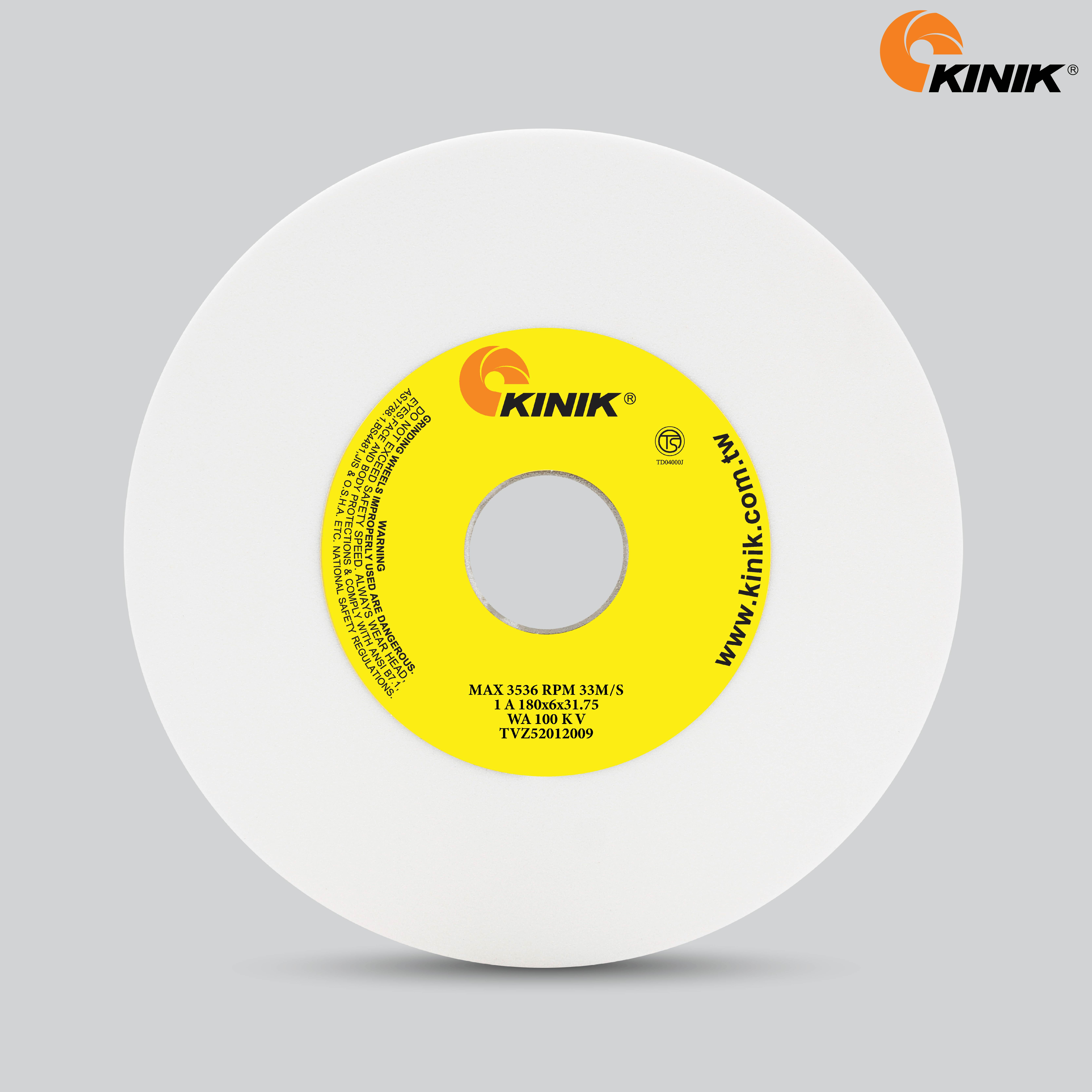 หินเจียร KINIK WA100KV1A 180x6x31.75 mm.
