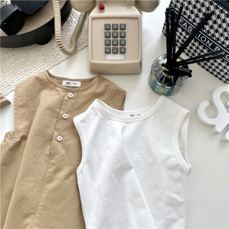 ชุดแคมปิ้ง ชุดเที่ยวซาฟารีเวิลด์เด็ก ชุดเอี๊ยมเด็ก (เสื้อแขนกุด+ชุดเอี๊ยม) 🇹🇭พร้อมส่งในไทย🇹🇭