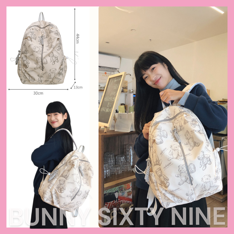 กระเป๋าเป้ ลายน้องหมี ใบใหญ่จุของได้เยอะ รหัส Bag009