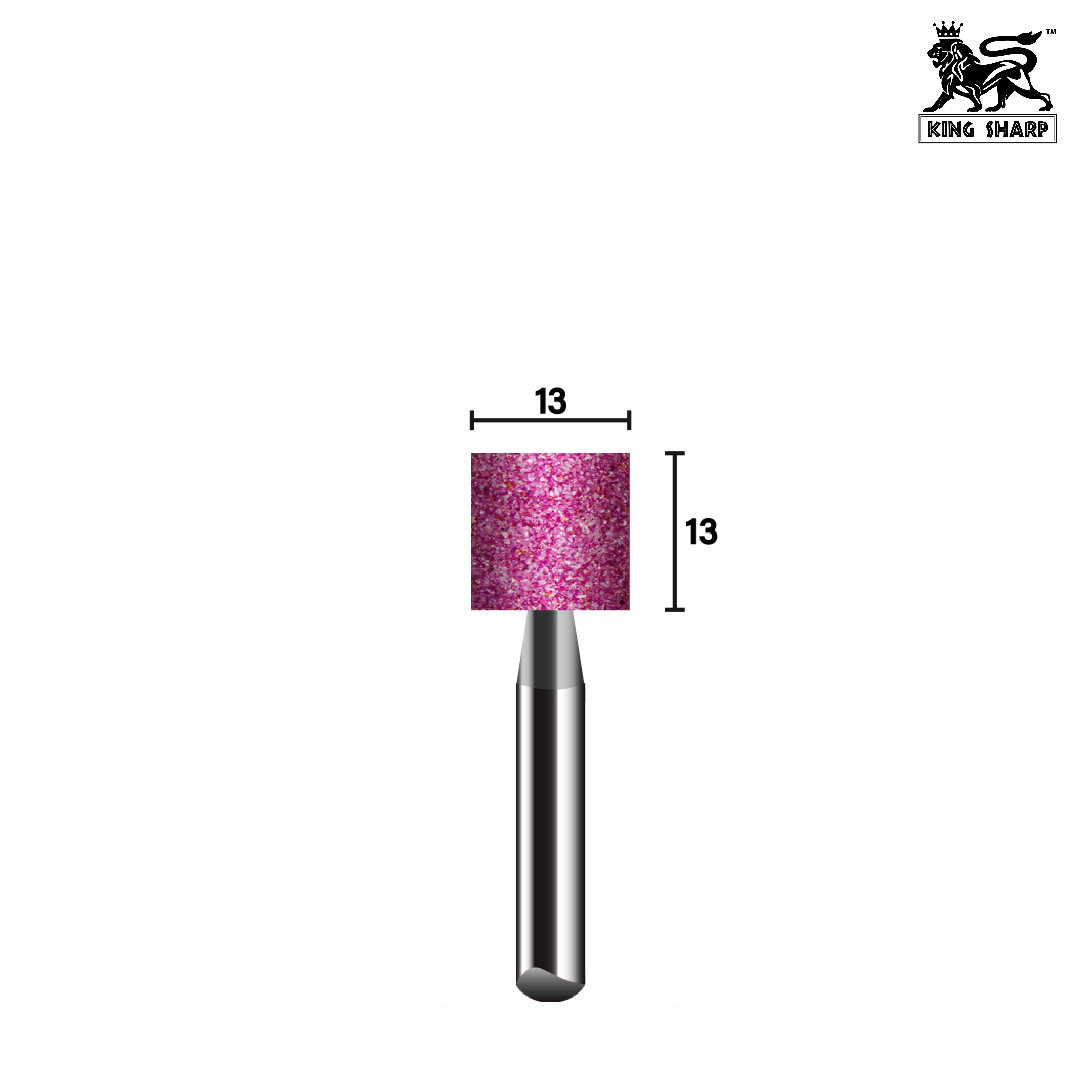 หินเจียรมีแกน KINGSHARP W185 PA60QV40 13x13x6 mm.