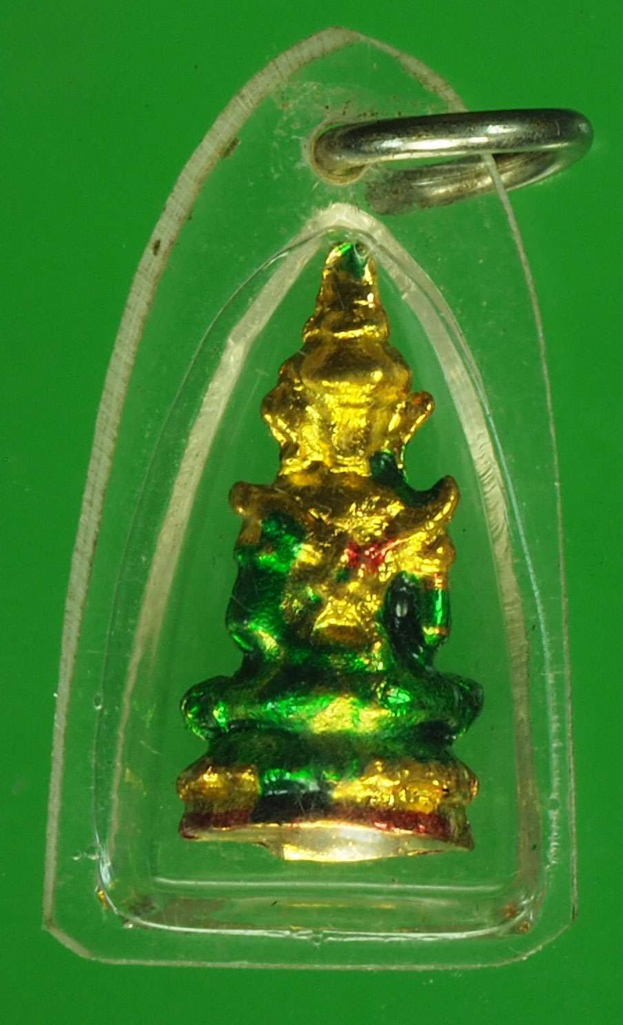 A62 พระแก้วมรกต เลี่ยมพลาสติกเดิม สันนิฐานว่าจากวัด ไม่ทราบที่และปีสร้าง 8