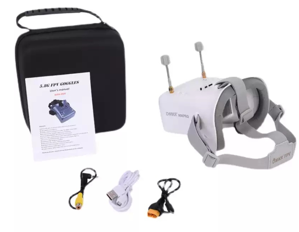 DMKR 008D VR008 PRO Goggles Analog 5.8G VR008 PRO 5.8GHz 40ch 3.7V/2000mAh Battery 4.3 inch LCD 16:9