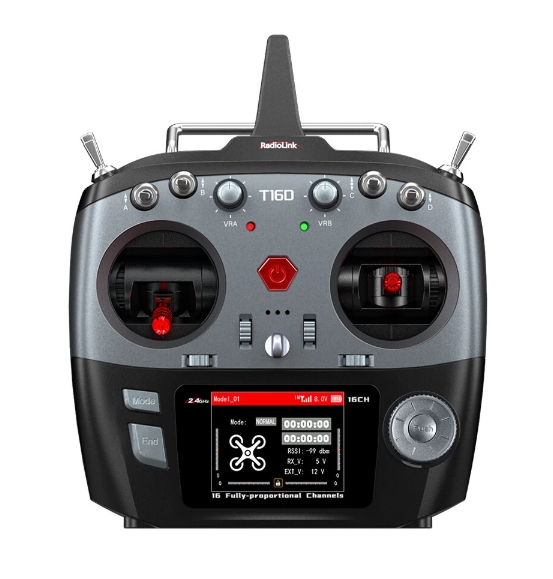 RadioLink T16D 16CH 2.4GHz หน้าจอสีแท้ขนาด 2.8 นิ้ว PWM & SBUS & PPM & CRSF เครื่องส่งวิทยุพร้อมเครื่องรับ R16F สำหรับเฮลิคอปเตอร์ RC เครื่องบิน