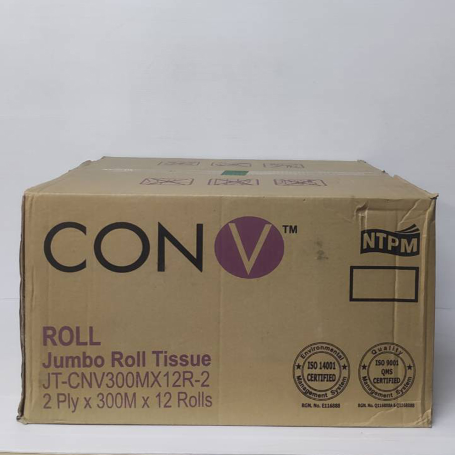 กระดาษชำระม้วนใหญ่ Con V JRT 2 Ply 300M
