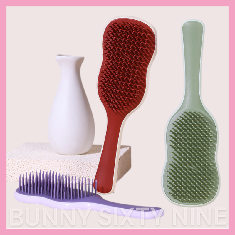 หวีแปรงนิ่ม ด้ามเเดง ลดไฟฟ้าสถิต brush สินค้าพร้อมส่ง