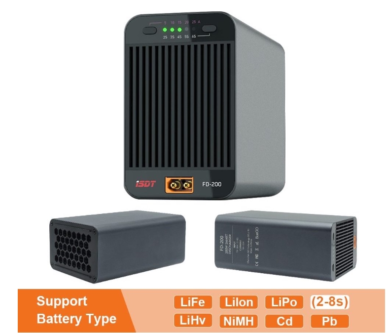 ISDT FD200 FD-200 200W 25A APP Control Wireless Discharger for 2-8S Lipo Battery Charger