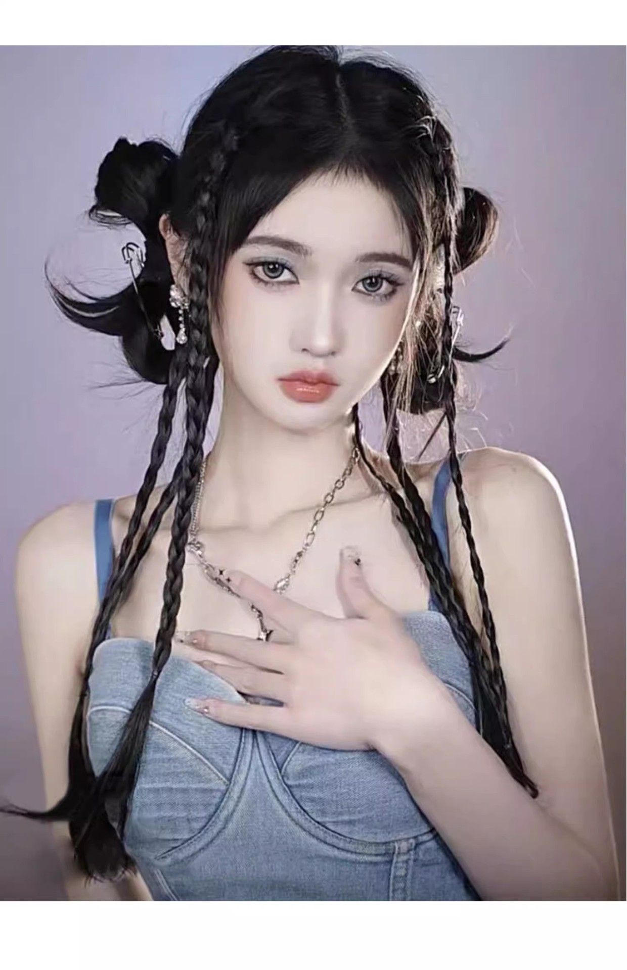 กิ๊บเปีย ไหมถักผม 2 ชิ้น/แพ็ค กิ๊บในตัว พร้อมส่ง