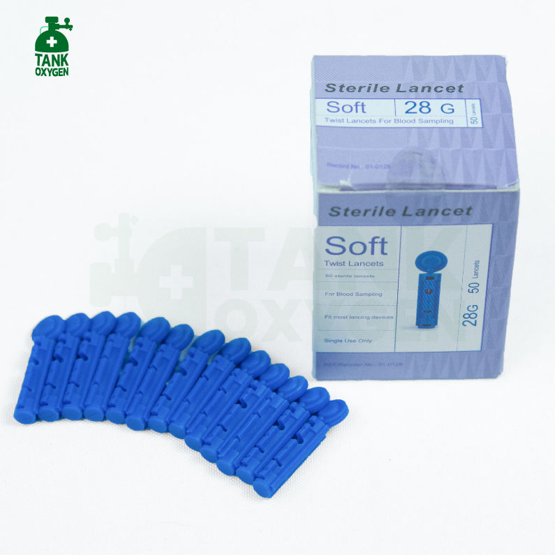 Yuwell เข็มตรวจวัดระดับน้ำตาลในเลือด (50 ชิ้น) สำหรับเครื่องตรวจวัดระดับน้ำตาลในเลือด
