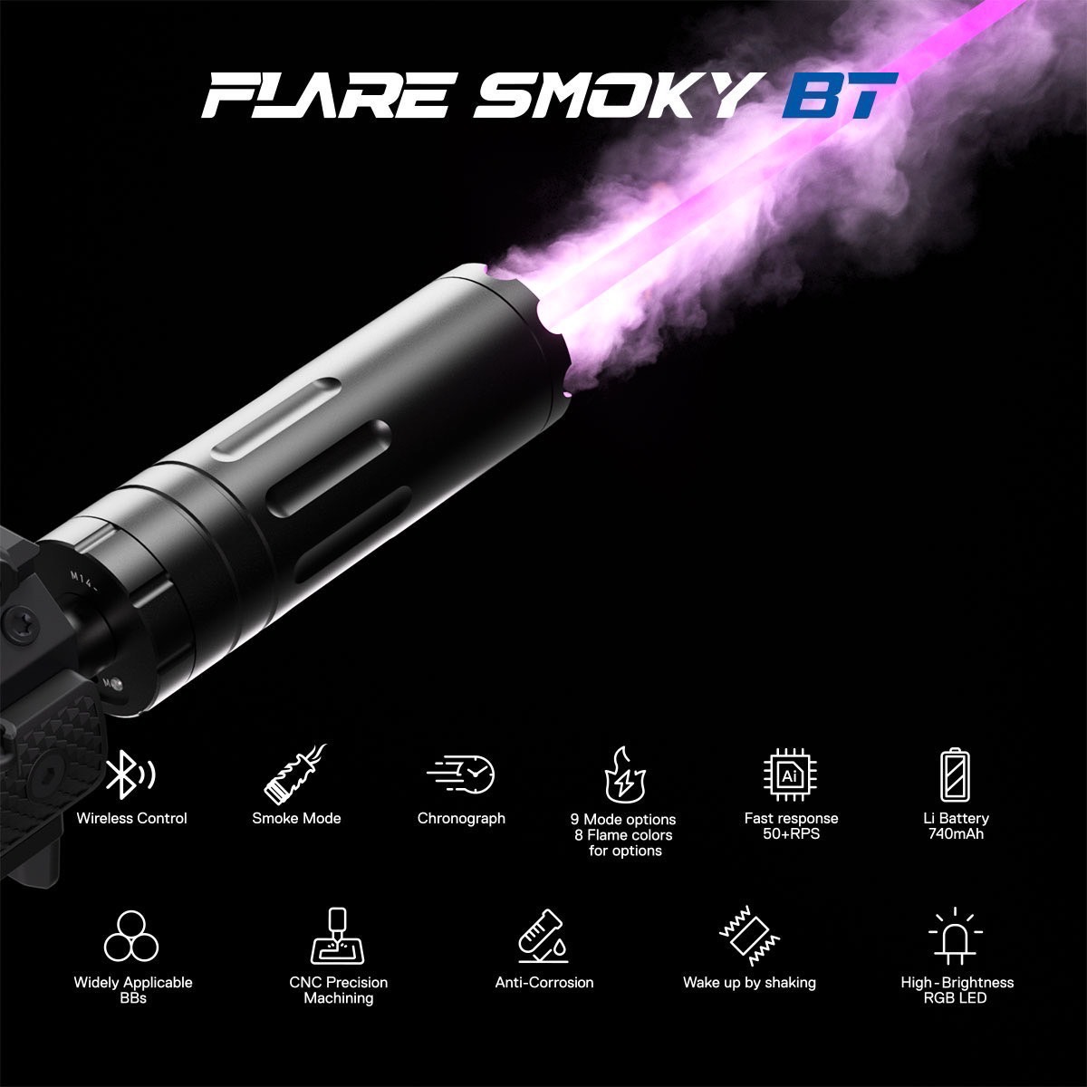 Tracer flare Cube Smoky BT tracer V900