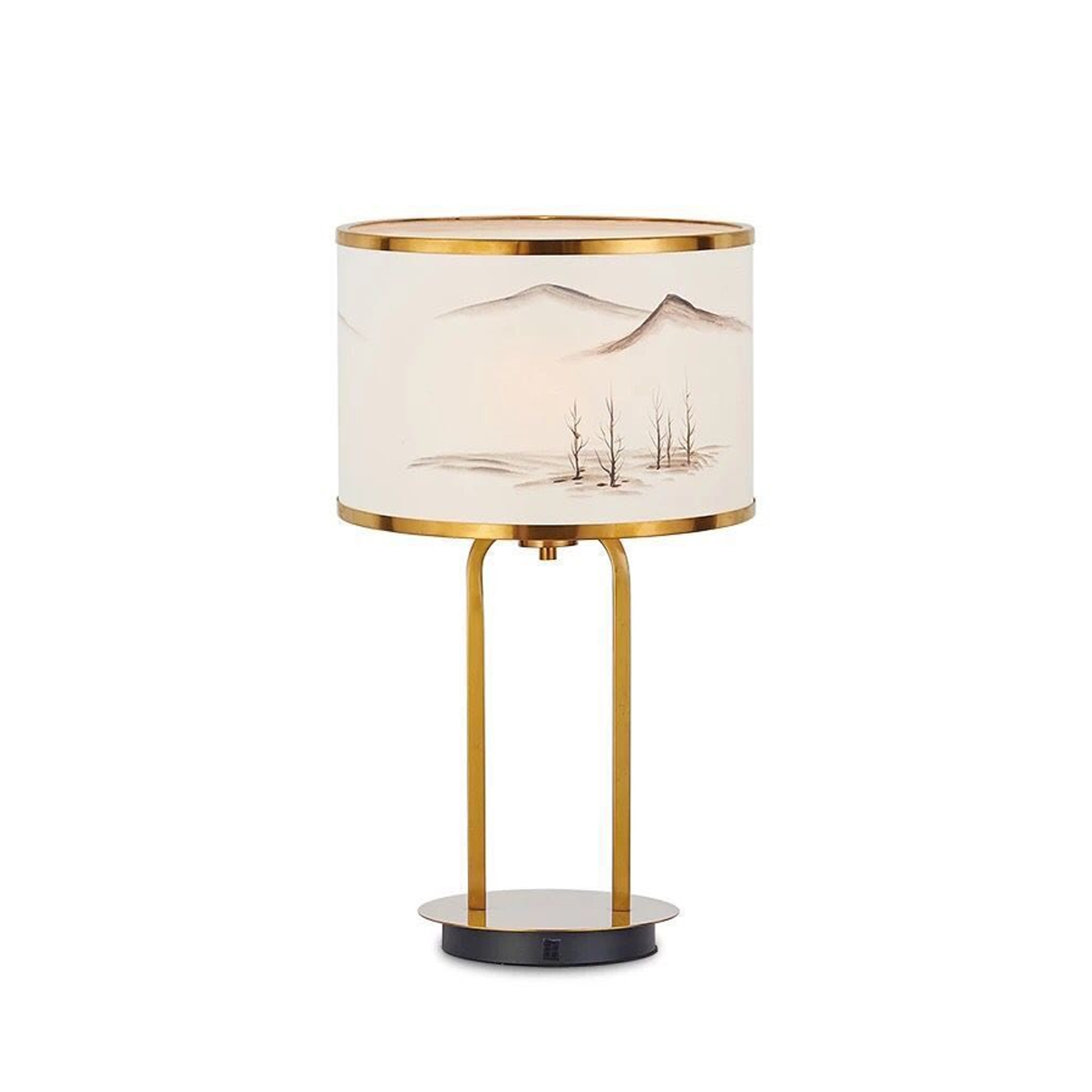 โคมไฟตั้งโต๊ะ สไตล์นอร์ดิก Nordic style table lamp Metal + Fabric LED E27x1 IP20
