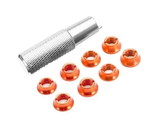 STP Color Switch Nuts for Frsky & Futaba แหวนสีแต่งรีโมท 1ถุง 8ตัว พร้อมเครื่องมือ