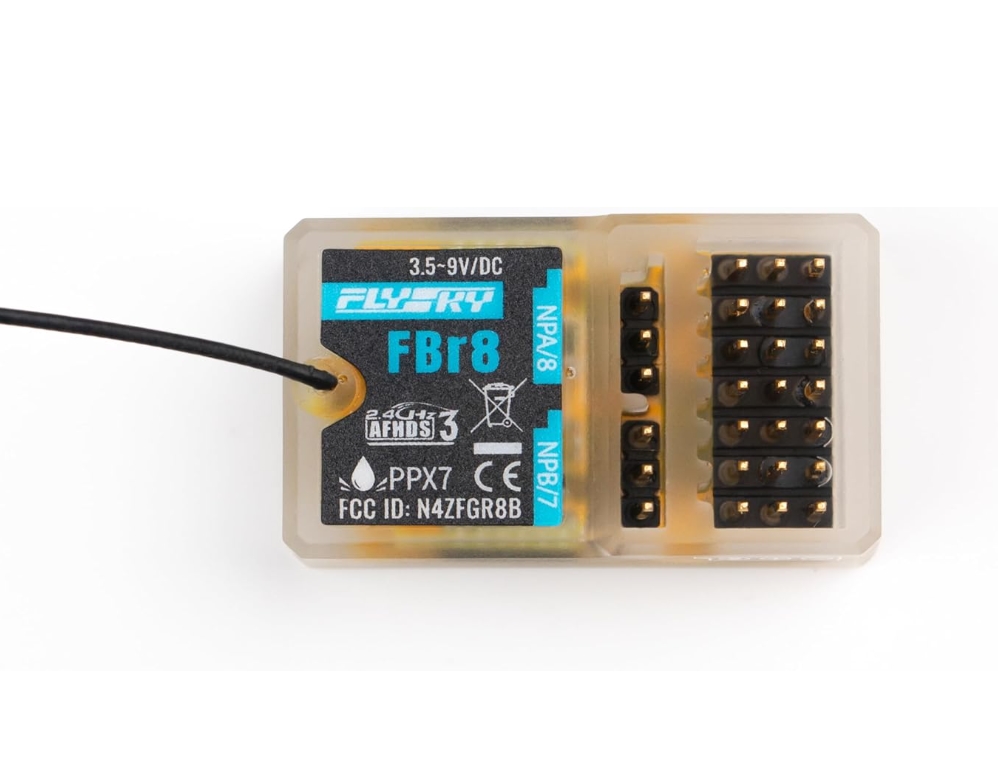 Flysky FBr8 8CH AFHDS 3 Waterproof i-BUS2 S.BUS i-BUS PPM Fit for AFHDS 3 Protocol กันน้ำจากโรงงาน