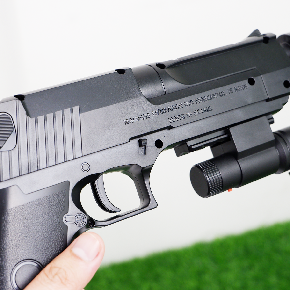 (29)Desert Eagle สีดำล้วน ปืนเจลไฟฟ้า ของเล่น ยิงรัวได้ ชักยิงได้