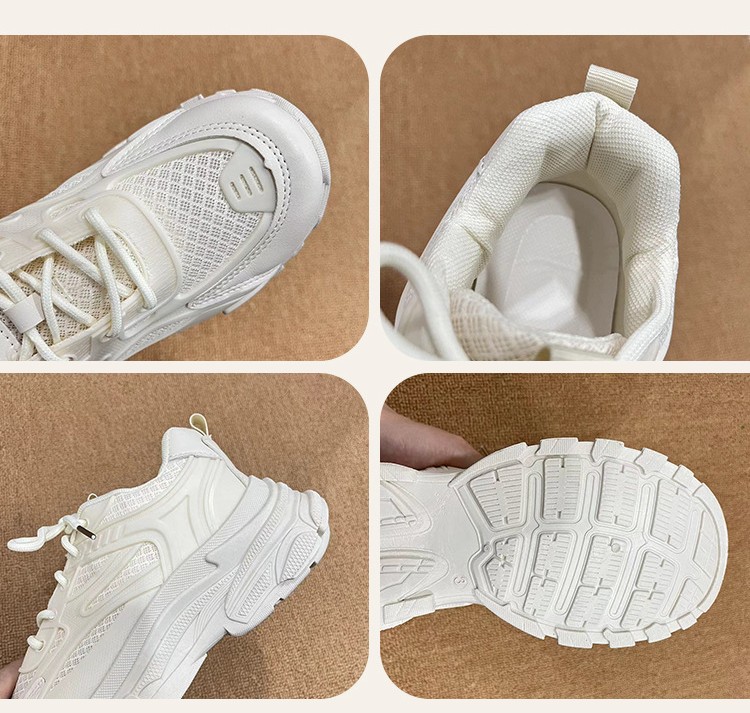 รองเท้าผ้าใบ ขอบนุ่ม เสริมพื้นยาง สูง 2 นิ้ว พร้อมส่งในไทย