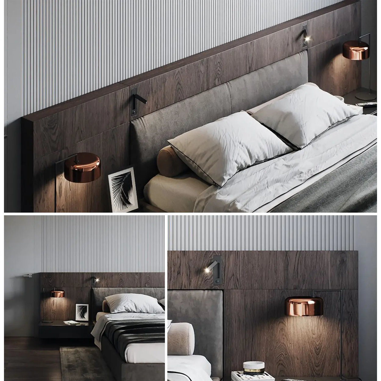 โคมไฟอ่านหนังสือติดผนัง Wall Reading Lamp Metal + Aluminium LED Cree 3W IP20 (KP017)