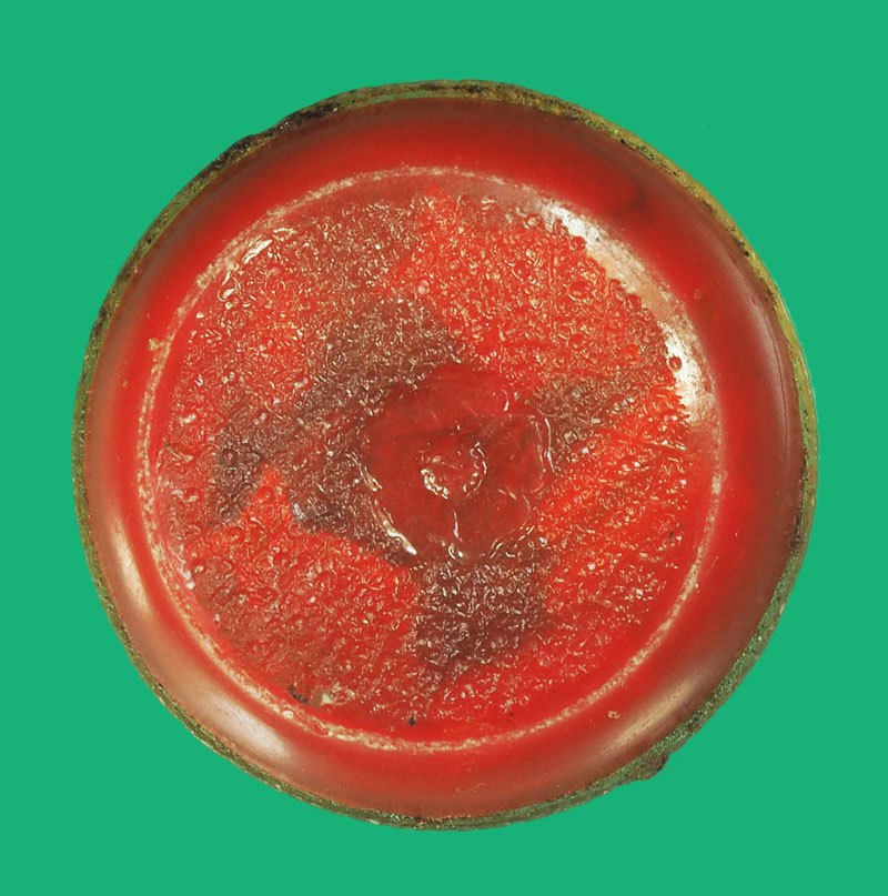 A5416 ตลับสีผึ้งตะกรุดสาริกาปลาตะเพียน เก่าไม่ทราบที่และปีสร้าง 12