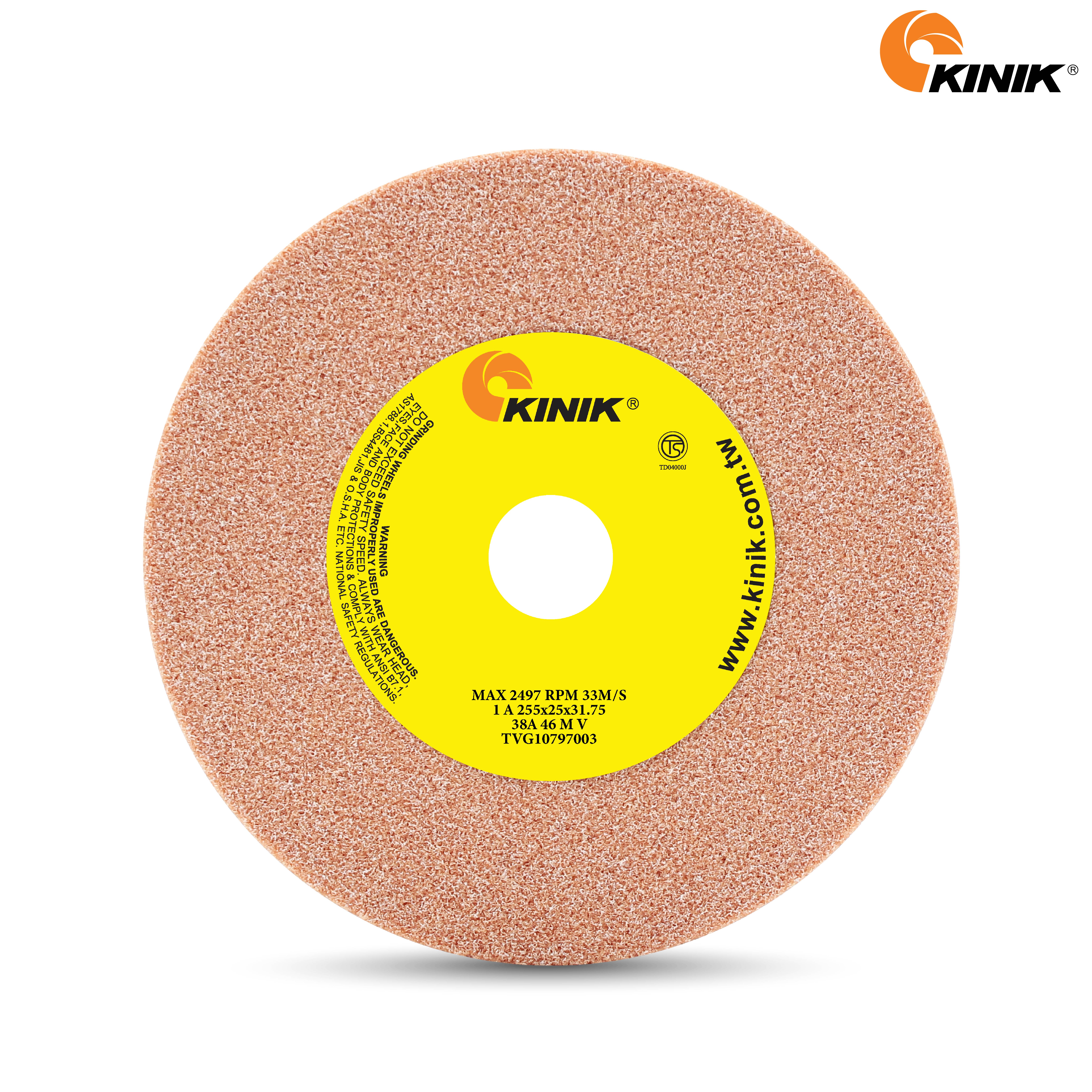 หินเจียร KINIK 38A46MV1A 255x25x31.75 mm.