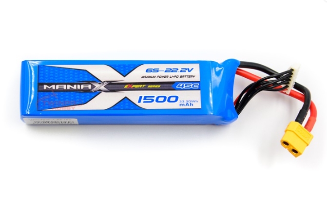 ManiaX 6S 22.2V. 1500mAh 45C XT60