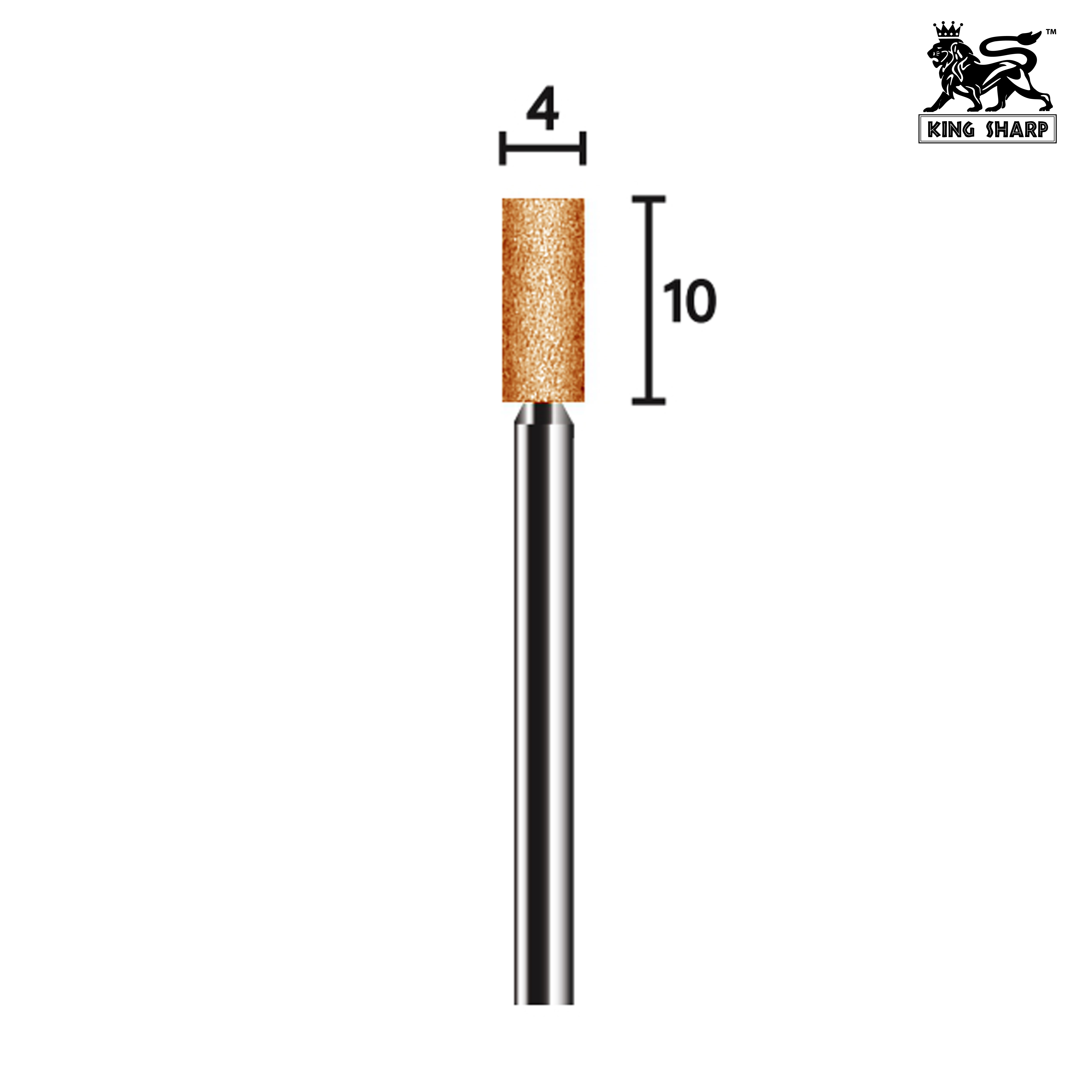 หินเจียรมีแกน KINGSHARP WS140 38A80QV40 4x10x3 mm.
