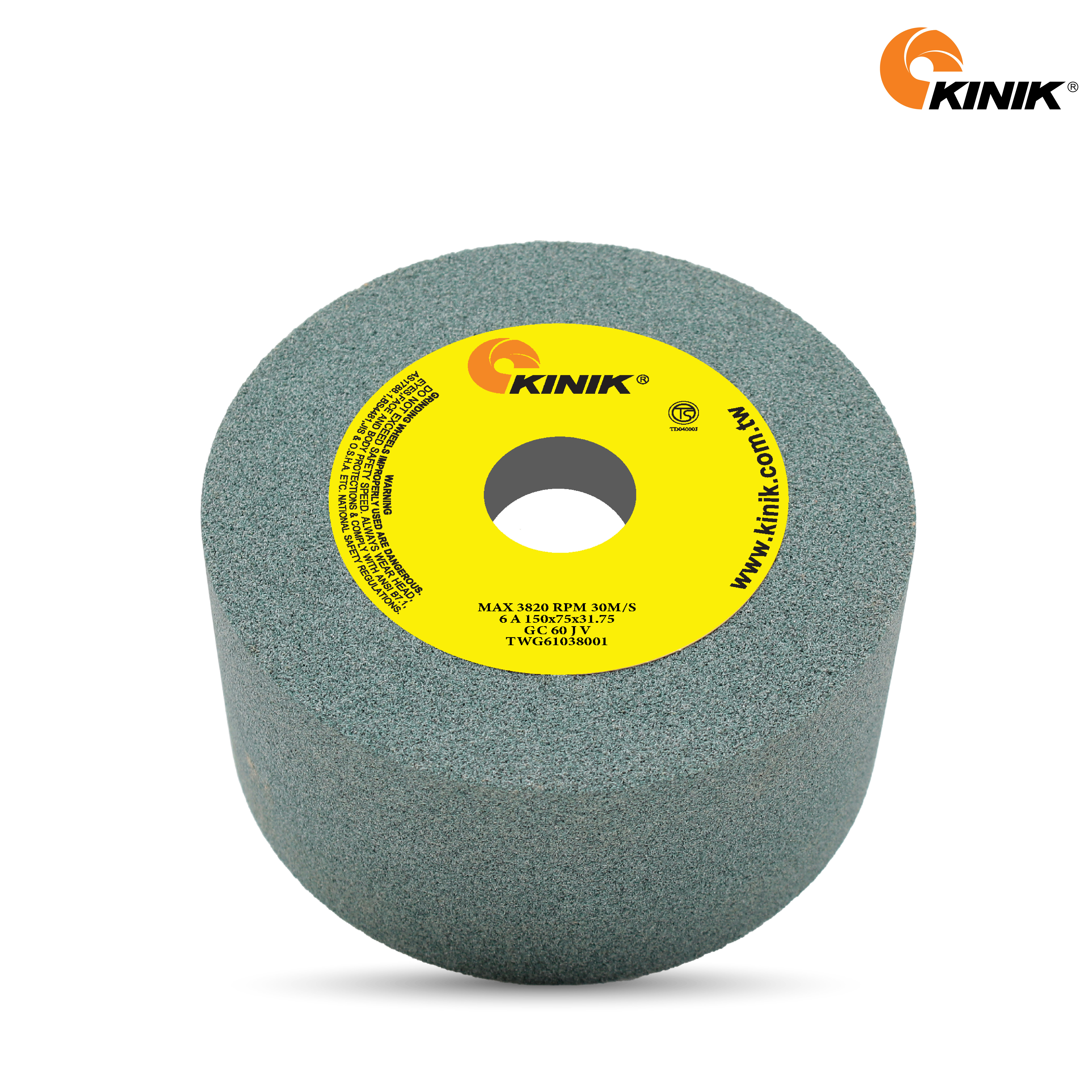 หินถ้วยตรง KINIK GC60JV6A 150x75x31.75 mm.