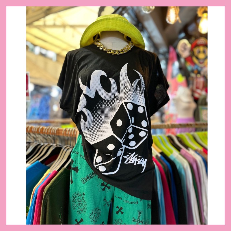 เสื้อยืด เสื้อแขนสั้น แขนกุด ตัวอักษร สุดเท่