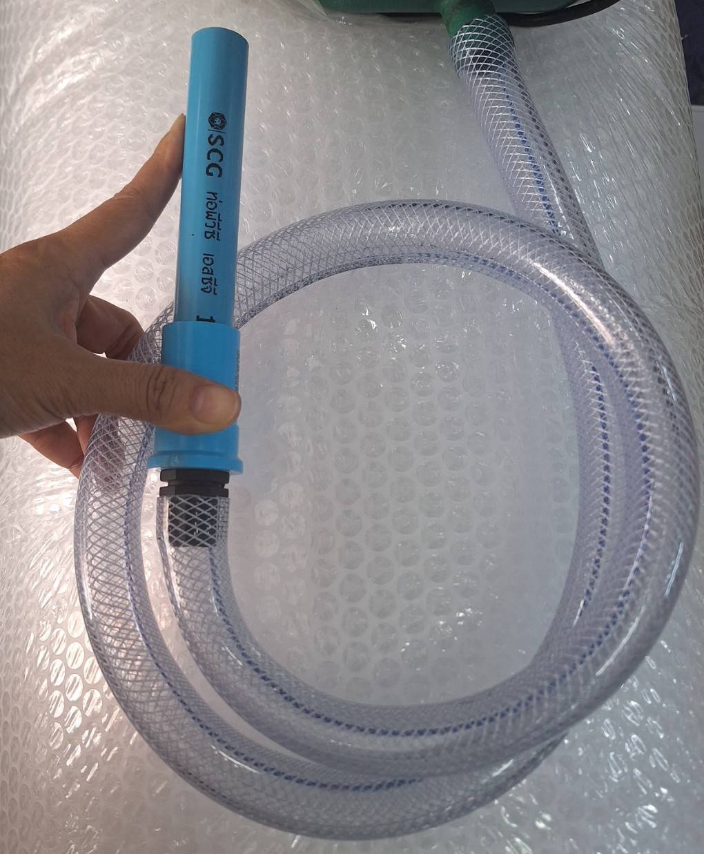 สายยางใยถัก (สายใยถักสำหรับต่อกับ ปั๊มลม ,หัวทราย ,Oxygen Bar แข็งแรงทนทาน ยืดหยุ่นได้ดี)