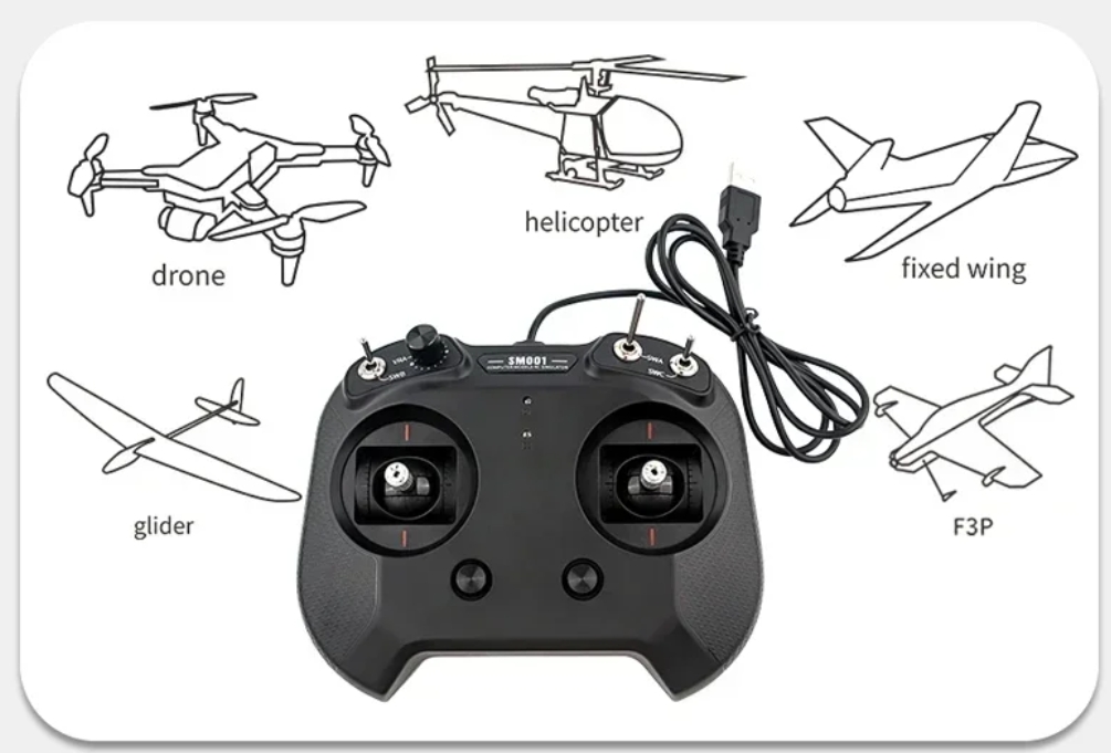 FLYSKY FS-SM001 6CH 8CH Simulator For APD Aerofly Reflex Freerider Fpv , Phoniex